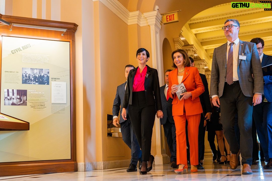 Nancy Pelosi Instagram - Today, it was my privilege to meet with President of the Chamber of Deputies of the Czech Republic Markéta Pekarová Adamová and speak with her about our shared commitment to Democracy – in our nations, in Ukraine, in Taiwan and around the world. We also laid flowers at the bust of Václav Havel, the first President of the Czech Republic, in the Capitol's Freedom Foyer and paid tribute to his legacy as a defender of freedom, a champion of human rights and an apostle of hope.