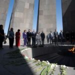 Nancy Pelosi Instagram - Armenian Genocide Remembrance Day honors the 1.5 million Armenians killed 108 years ago in a horrific genocide. Last year, our delegation had the solemn honor to visit the Tsitsernakaberd Armenian Genocide Memorial and pay respects to the men, women and children who were murdered. In 2019, Congress recognized the atrocities committed by the Ottoman Empire as genocide. When he took office, President Biden kept his promise to officially recognize the Armenian Genocide. By affirming the history of this tragedy, we work to make sure such horror can never again happen. Our Congressional delegation's visit to Armenia last year reaffirmed that the Congress is committed to Armenia's stability, security and democracy. Today, and every day, America remains fully committed to this mission.