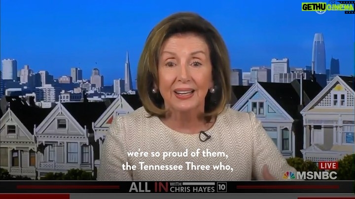 Nancy Pelosi Instagram - Last night, I joined MSNBC’s All In With Chris Hayes to speak about the Republican’s reckless and unpopular agenda and the power of young people in politics.