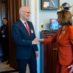 Nancy Pelosi Instagram - Yesterday, I was proud to meet with the German Bundesrat President Peter Tschentscher to speak about the relationship between our two governing bodies, the Ukrainian fight for Democracy and China's presence in global trade.