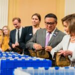 Nancy Pelosi Instagram - It was my privilege to join the USO in assembling care packages for servicemembers around the world to thank them for defending our freedoms. We salute USO for strengthening servicemembers connection to their families and loved ones back home, no matter where they serve.