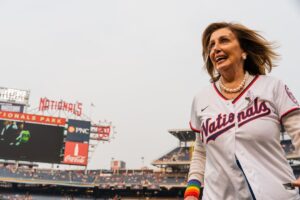 Nancy Pelosi Instagram - I'll always be a @sfgiants fan, but tonight my pitch was to celebrate the vibrancy of our LGBTQ+ communities with @teamdcsports and @nationals.

Happy Pride!