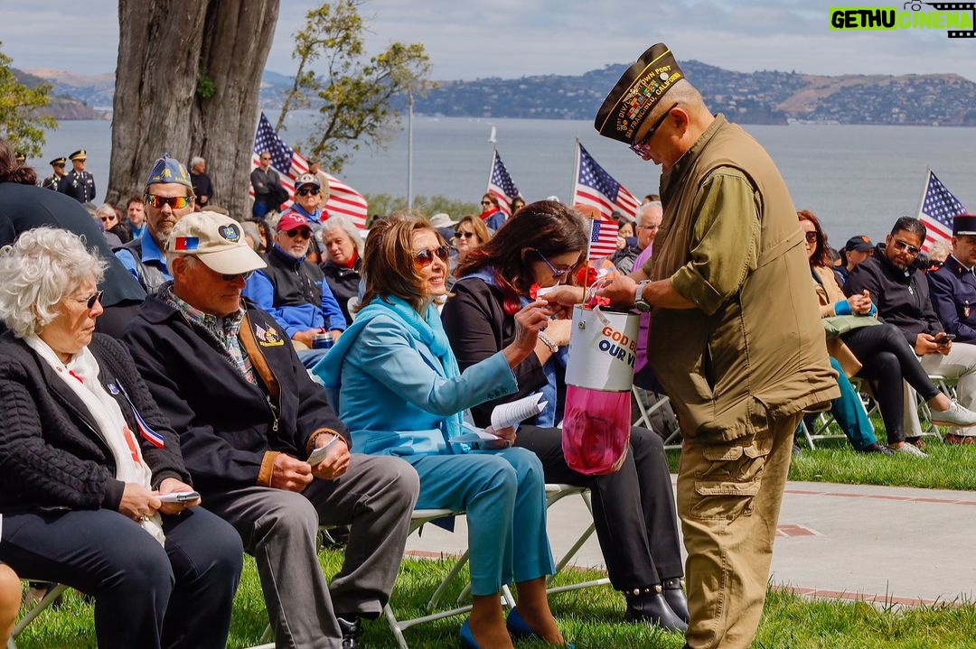 Nancy Pelosi Instagram - Today, our nation mourns generations of fallen patriots and holds their memory in our hearts. It was a solemn honor to join Gold Star families at the Golden Gate National Cemetery and pay tribute to those who gave their last full measure of devotion in defense of our Democracy.
