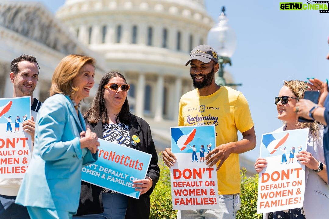 Nancy Pelosi Instagram - Today, I joined the Democratic Women's Caucus to speak about the Republicans’ vote against our veterans, our seniors, our families and our future. This default on America is an assault on America's families and America's middle class.