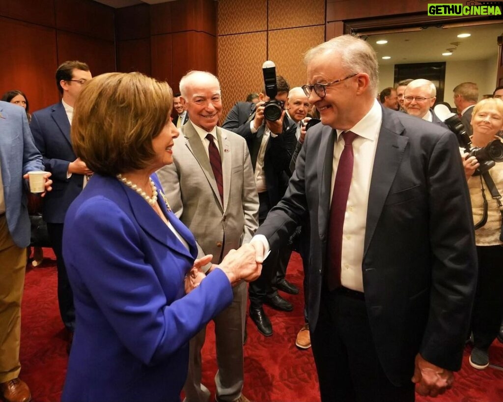 Nancy Pelosi Instagram - The United States and Australia are critical partners in advancing our shared priorities – including through the important AUKUS agreement. It was my privilege to greet Prime Minister Anthony Albanese at the Capitol today and reaffirm the friendship between our two countries.