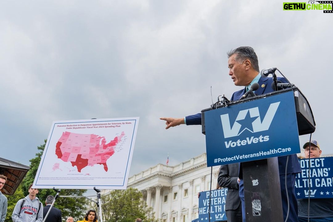Nancy Pelosi Instagram - Today, I joined Vote Vets to make it clear to Republicans: hands off veterans' health benefits. The Republicans' debt limit bill puts veterans’ health care at risk and jeopardizes their benefits they have earned.