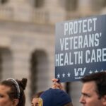 Nancy Pelosi Instagram - Today, I joined Vote Vets to make it clear to Republicans: hands off veterans' health benefits.   The Republicans' debt limit bill puts veterans’ health care at risk and jeopardizes their benefits they have earned.