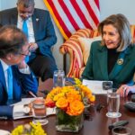 Nancy Pelosi Instagram - Today, I was proud to meet with the President of Colombia Gustavo Petro to speak about the long relationship between our countries and how we can work together to combat the climate crisis, reduce poverty and stop the spread of fentanyl.