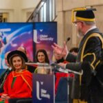 Nancy Pelosi Instagram - Last night, I proudly received an Honorary Degree from Ulster University: an esteemed academic institution shaping the peacemakers of tomorrow. As we mark the anniversary of the Good Friday Agreement, peace must be our common cause — on the island of Ireland and around the world.