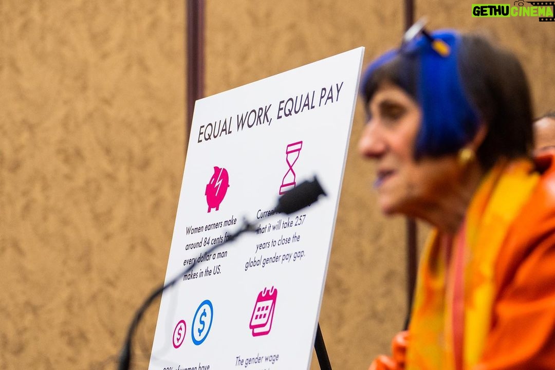 Nancy Pelosi Instagram - It’s shameful that, six decades after President Kennedy signed the Equal Pay Act, women still face pay disparities. Today, it was my privilege to join the Democratic Women’s Caucus to demand equal pay for equal work, as we fight to make our Paycheck Fairness Act the law of the land.