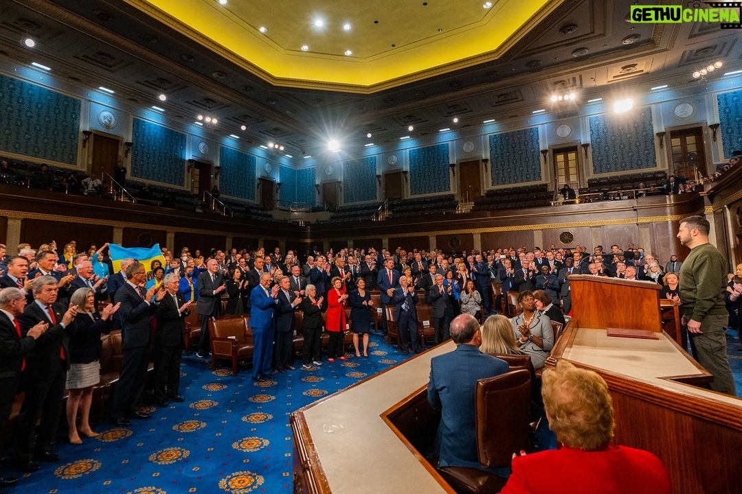 Nancy Pelosi Instagram - In the year since Russia's illegal invasion, the Congress has supported Ukraine: securing $113 billion in security, economic and humanitarian aid, isolating Russia, and holding Putin accountable. Today, and every day, America stands with Ukraine in the fight for Democracy.๐บ๐ธ๐บ๐ฆ