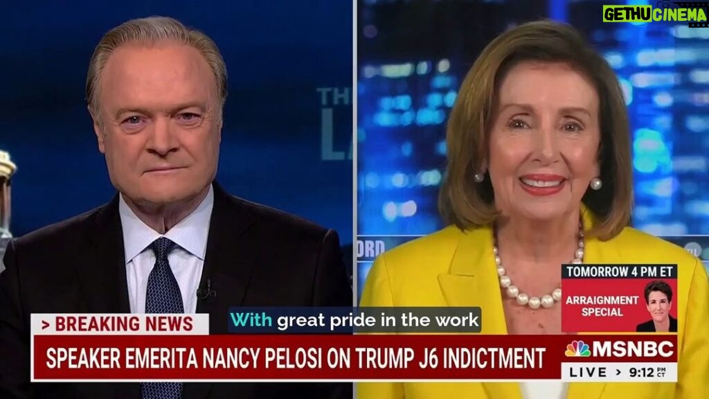 Nancy Pelosi Instagram - The courageous Members of the Select Committee to Investigate the January 6th Attack knew the evidence and they knew the law. The Committee’s patriotic work laid the foundation to this historic moment. No one is above the law – not even a former President of the United States.