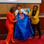 Nancy Pelosi Instagram - Last night, I proudly joined Moms Rising to celebrate our work to create jobs, lower health costs and advance family care initiatives such as equal pay, paid leave, child and family care, pre-K and more. Thank you all for your outside mobilization. And, thank you for the cape!