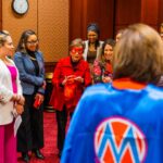 Nancy Pelosi Instagram - Last night, I proudly joined Moms Rising to celebrate our work to create jobs, lower health costs and advance family care initiatives such as equal pay, paid leave, child and family care, pre-K and more. Thank you all for your outside mobilization. And, thank you for the cape!