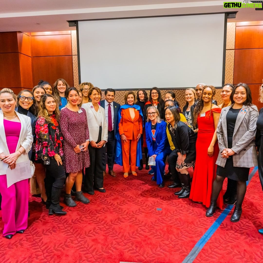 Nancy Pelosi Instagram - Last night, I proudly joined Moms Rising to celebrate our work to create jobs, lower health costs and advance family care initiatives such as equal pay, paid leave, child and family care, pre-K and more. Thank you all for your outside mobilization. And, thank you for the cape!