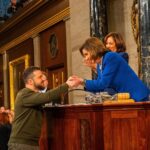 Nancy Pelosi Instagram - Tonight, President Volodymyr Zelenskyy delivered an address to Congress about the determination of the Ukrainian people and inspired us with his message of unity, courage and resilience in the face of Russian aggression. In defending their Democracy, they are fighting for Democracy everywhere.