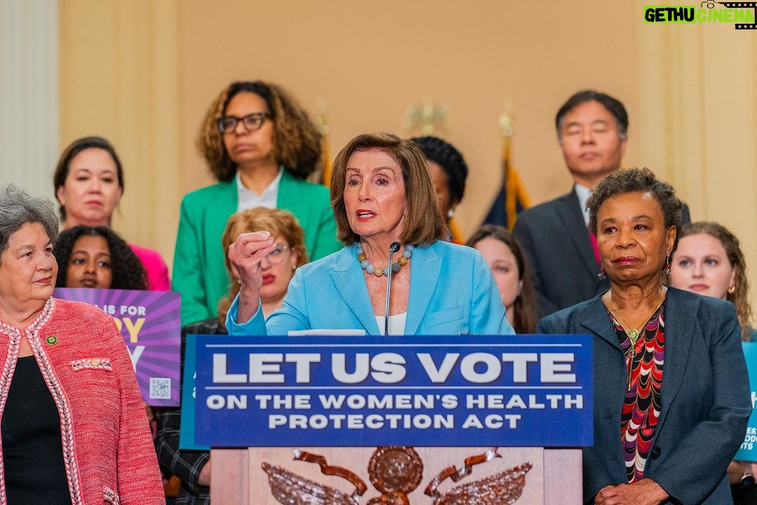 Nancy Pelosi Instagram - Our Women’s Health Protection Act would end the Dobbs disaster — and if a few patriotic Republicans join our discharge petition, we can bring this legislation to the Floor now. Women’s most basic health decisions should be their own to make — not right-wing politicians.