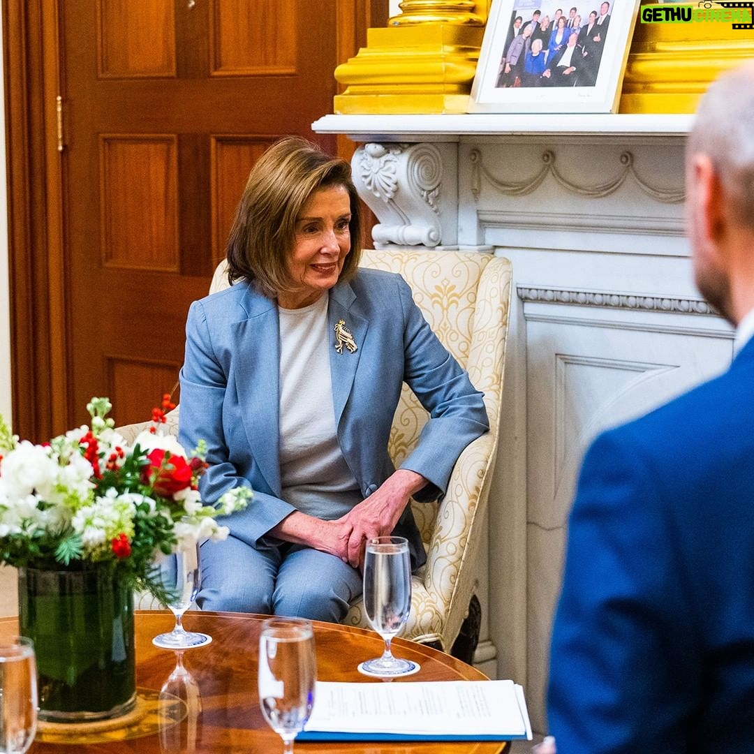 Nancy Pelosi Instagram - It was an honor to meet with the Honorable Maia Sandu, President of the Republic of Moldova today. We discussed the war in Ukraine, Russia's continued aggression, and the imperative to protect democracy and ensure regional energy independence and security.