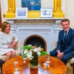 Nancy Pelosi Instagram - It was my privilege to welcome President Emmanuel Macron back to the United States Capitol. Since our founding, America has taken great pride in our friendship with the French people — one of our oldest and most treasured alliances. In his 2018 address to Congress President Macron spoke of our two nations’ “common vision for humanity. Today, we discussed our continued work to advance that vision: safeguarding global security, spurring shared prosperity, protecting our planet and defending democracy.