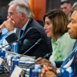 Nancy Pelosi Instagram - The world's most vulnerable nations are among the hardest hit by the climate crisis. Today, our delegation met with the Honorable Dr. Emmanuel Marfo and representatives of the Climate Vulnerable Forum to discuss how Americans across the public and private sectors can partner with the world’s most vulnerable nations to power their clean future.