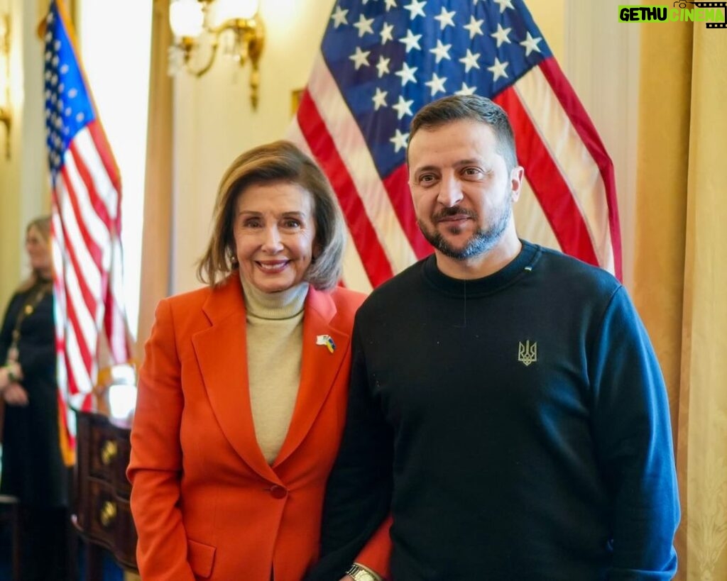 Nancy Pelosi Instagram - Today, it was a privilege to meet with President Zelenskyy, who emphasized the urgent need for continued American support for Ukraine.   The fight for Ukraine is the fight for democracy itself – and we must win. Congress must approve @potus Biden’s Ukraine funding request as soon as possible.