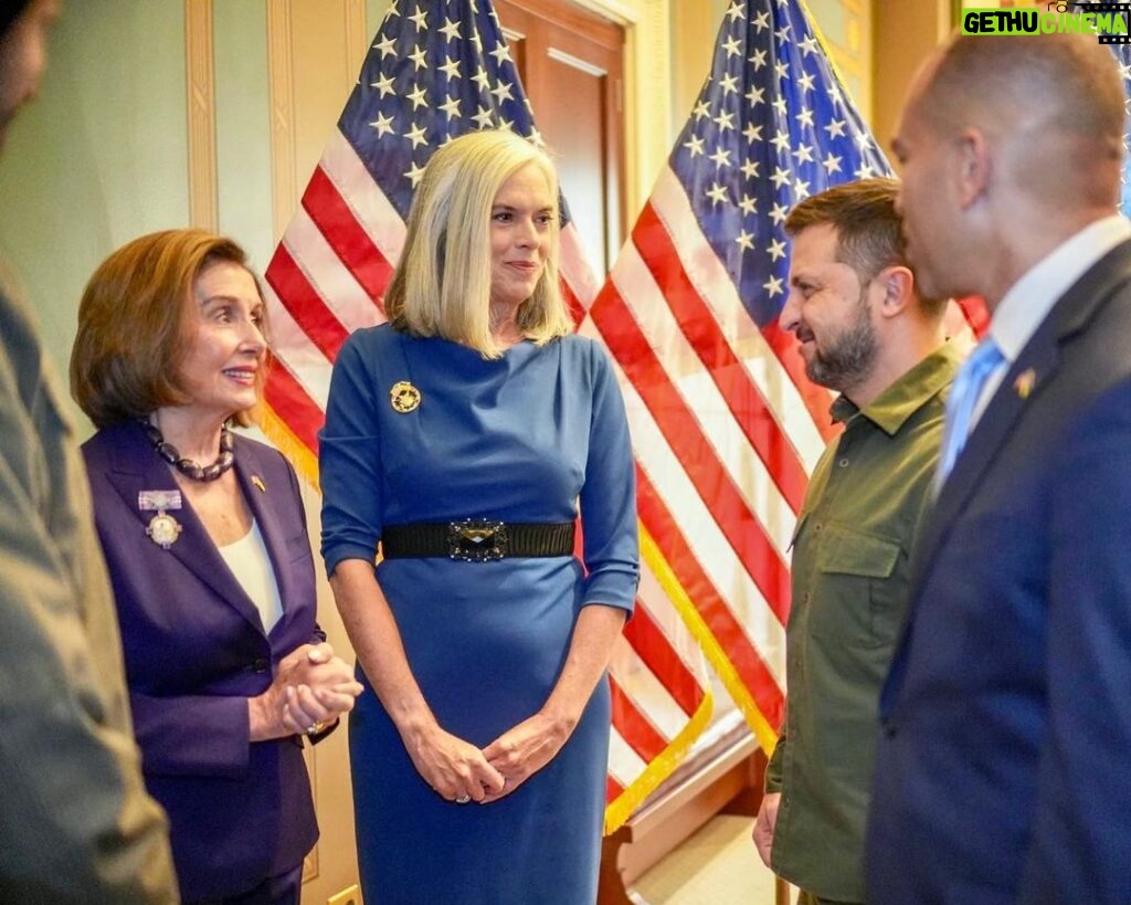 Nancy Pelosi Instagram - President Zelenskyy's courageous leadership in Ukraine's battle for freedom is an inspiration. It was my honor to join a bipartisan Congressional meeting with him today, where he expressed gratitude and presented a vision, a plan and a request for support for the people of Ukraine. Congress must continue to support Ukraine's fight for democracy until victory is won.