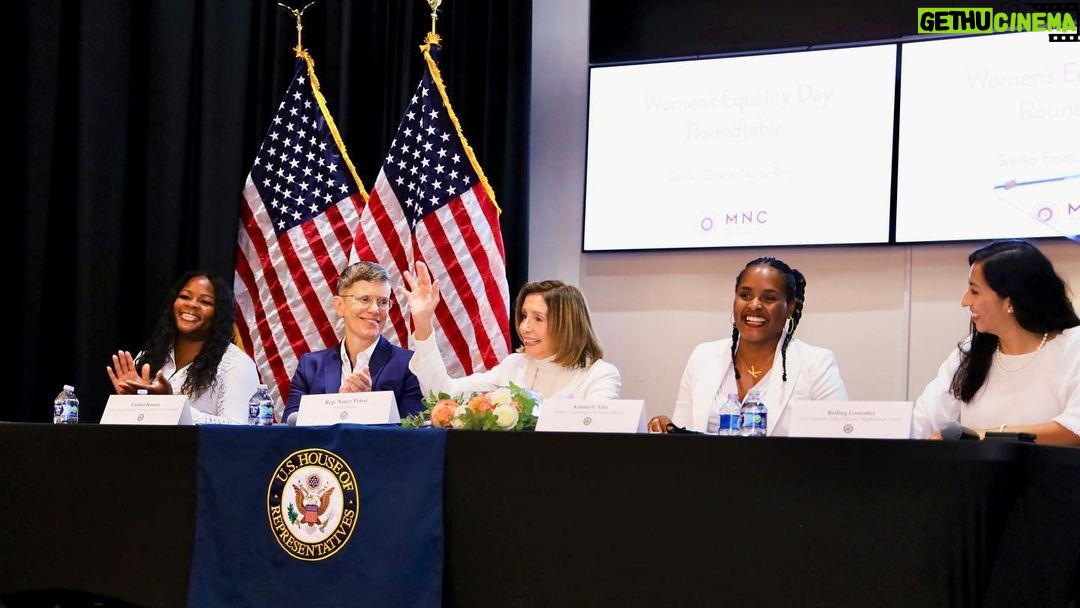 Nancy Pelosi Instagram - America's march toward gender justice was halted when the Supreme Court eviscerated women's reproductive rights. Last week, I joined San Francisco women leaders and advocates to discuss our ongoing work to restore the rights of Roe & ensure all women have equity of opportunity.