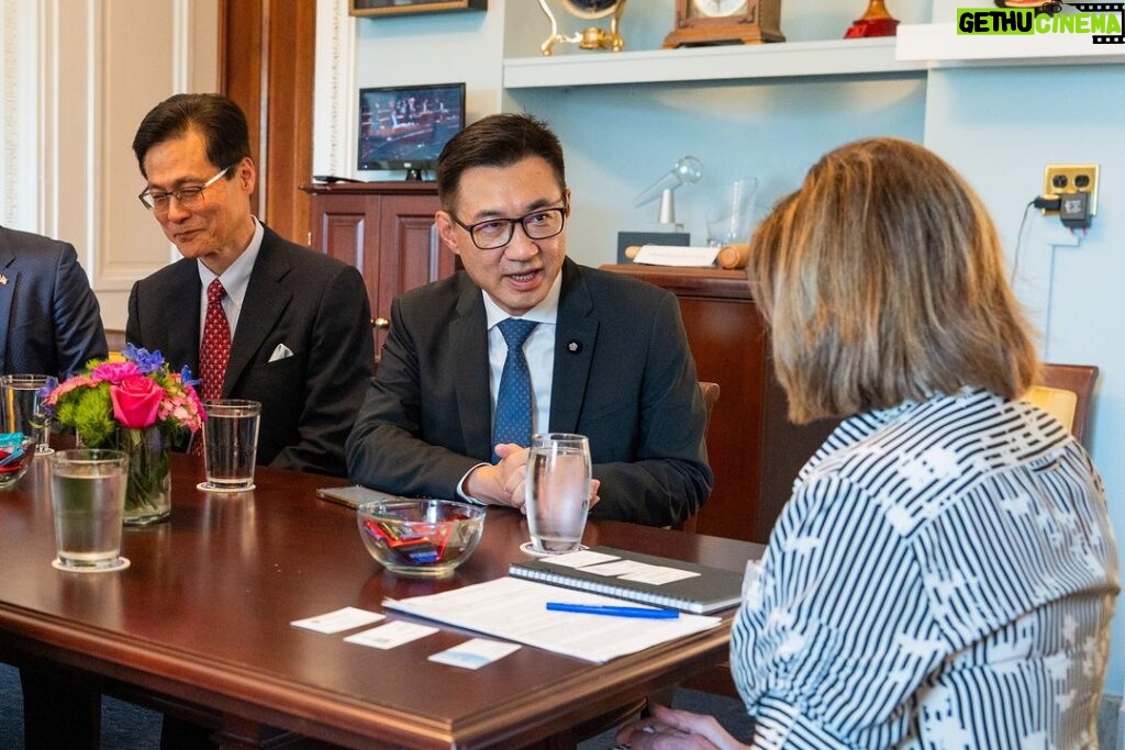 Nancy Pelosi Instagram - This week, I was proud to meet with the Kuomintang delegation from the Legislative Yuan to speak about our work to strengthen the U.S.-Taiwan relationship. We discussed our fight for human rights and America's ironclad support for Democracy in Taiwan and around the world.