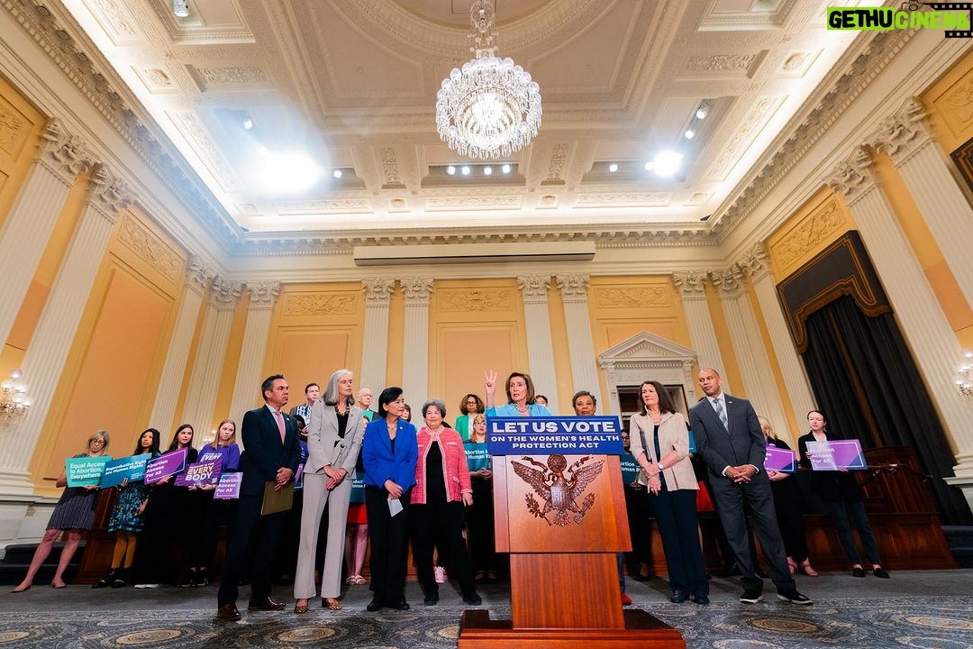 Nancy Pelosi Instagram - Our Women’s Health Protection Act would end the Dobbs disaster — and if a few patriotic Republicans join our discharge petition, we can bring this legislation to the Floor now. Women’s most basic health decisions should be their own to make — not right-wing politicians.