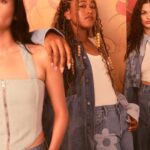 Naomi Osaka Instagram - My 2nd @levis collaboration is out now ☺️🐻🌸👖 so fulfilling to sketch something out and then see it come to life. From the clothes to the concept and picture reveal, everything was so fun and it was amazing again to learn from the @levis team ❤️