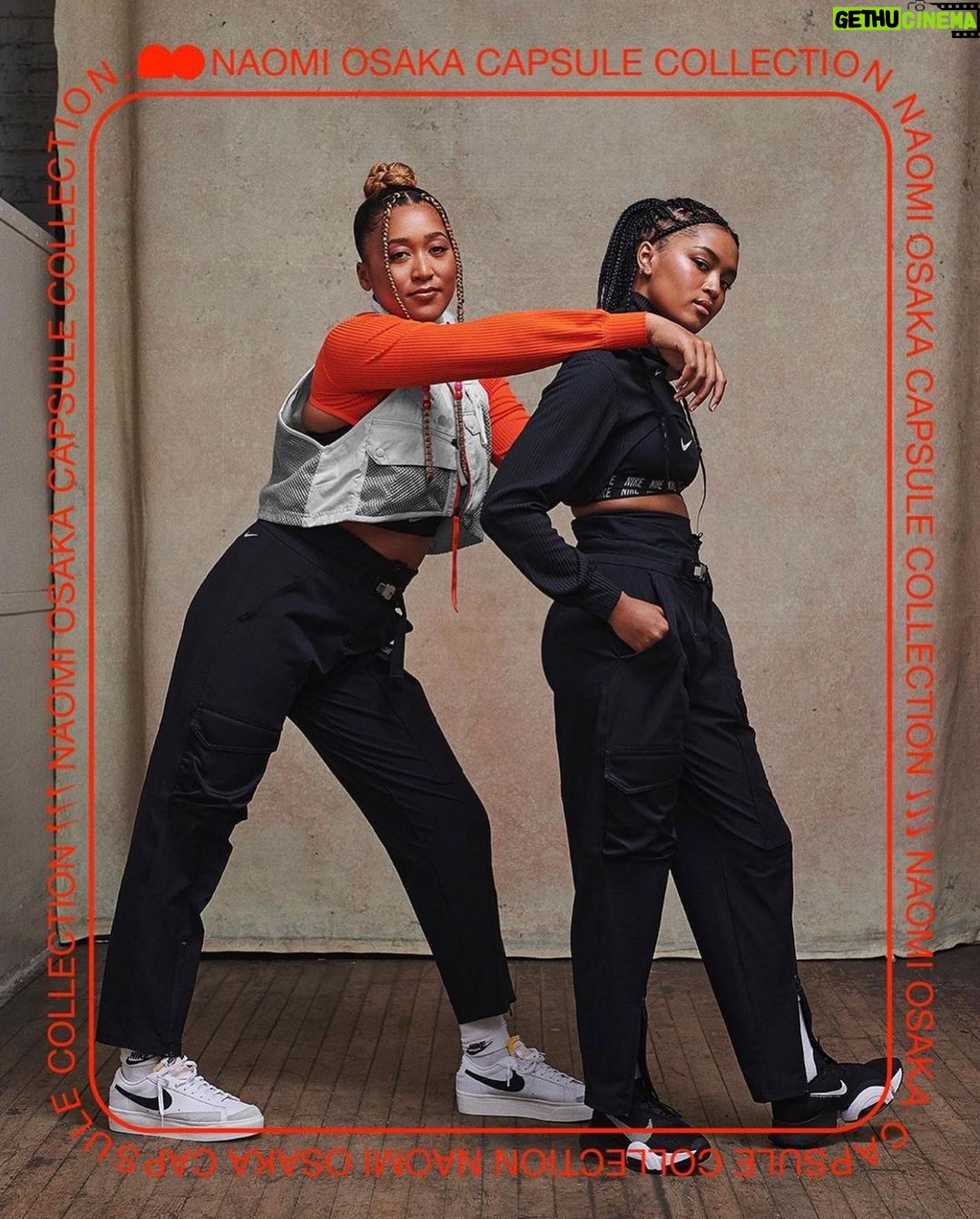 Naomi Osaka Instagram - Sooooooo I tried my best at styling, curating and photographing my newest collection with Nike. When it was in the process of creation, it was important to me that there was something for everyone which means more versatile, gender-neutral pieces in my favorite colors and of course the legendary camo print haha. Shop the collection online now, and make sure you tag me and @nikewomen in any photos you take, I wanna see you guys wearing it #TeamNike @nikecourt @niketokyo ❤️