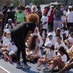 Naomi Osaka Instagram - These were my childhood courts growing up in NY. I’m very happy that I was able to team up with @drinkbodyarmor & artist @indeliblefunk to fully renovate my old childhood courts and provide a new colorful place for my Queens community ❤️