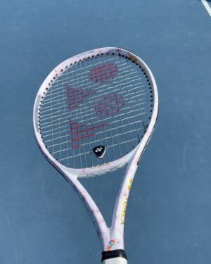 Naomi Osaka Instagram - Introducing the Naomi Osaka x Takashi Murakami EZONE Racquet 🌸🐻💕 so happy with this one, was always an admirer of @takashipom so to be able to finally collaborate together is really a dream. Infinite thank you’s to @yonex_tennis for trusting me with the vision and because this project wouldn’t have come to life so amazingly without them ❤️