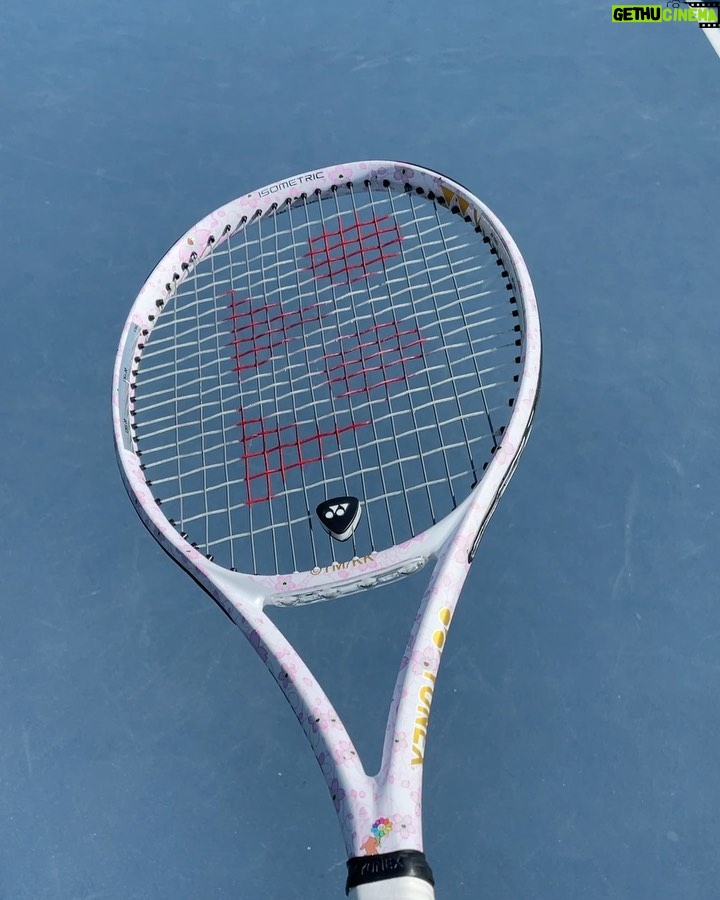 Naomi Osaka Instagram - Introducing the Naomi Osaka x Takashi Murakami EZONE Racquet 🌸🐻💕 so happy with this one, was always an admirer of @takashipom so to be able to finally collaborate together is really a dream. Infinite thank you’s to @yonex_tennis for trusting me with the vision and because this project wouldn’t have come to life so amazingly without them ❤️