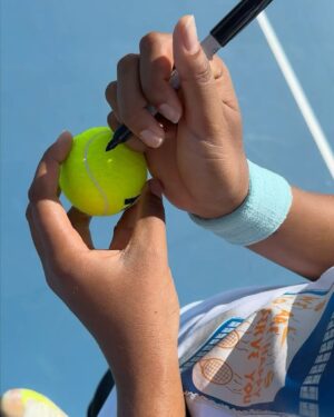 Naomi Osaka Instagram - @naomiosaka (Naomi Osaka) is back in action and we’re here for it. 🎾🙌 ⁣
 ⁣
After more than a year away from professional tennis, the 26-year-old superstar has dusted off her racket and is playing her first Grand Slam of the 2024 season at the @australianopen. “I’m loving being back on the court and playing again, and I’m having a lot of fun with it. I feel like I am coming into the Australian Open with a new mindset and fresh perspective,” says the four-time Grand Slam singles champion. “Melbourne has always been one of my favorite cities. There’s really good food and great shopping here — and on my days off I’ve loved exploring all the cool art around the city, too.” ⁣
 ⁣
Check out our #10Things with Naomi as she spends some time on and off the court in Melbourne. ⁣
 ⁣
1. A warm welcome back ☀️⁣
2. Practice makes perfect ⁣
3. Street style: Melbourne edition⁣
4. Keep calm and handle business 💪 💪⁣
5. Buddies on and off the court⁣
6. Tool of the trade 🎾
7. Fit check 🪞⁣
8. One for the fans ✍️⁣
9. Exploring the city on two wheels 🚲⁣
10. Centered at center court