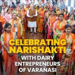 Narendra Modi Instagram - In Varanasi, I met with a group of women dairy entrepreneurs who passionately narrated the positive impact of their collaboration with Banas Dairy.