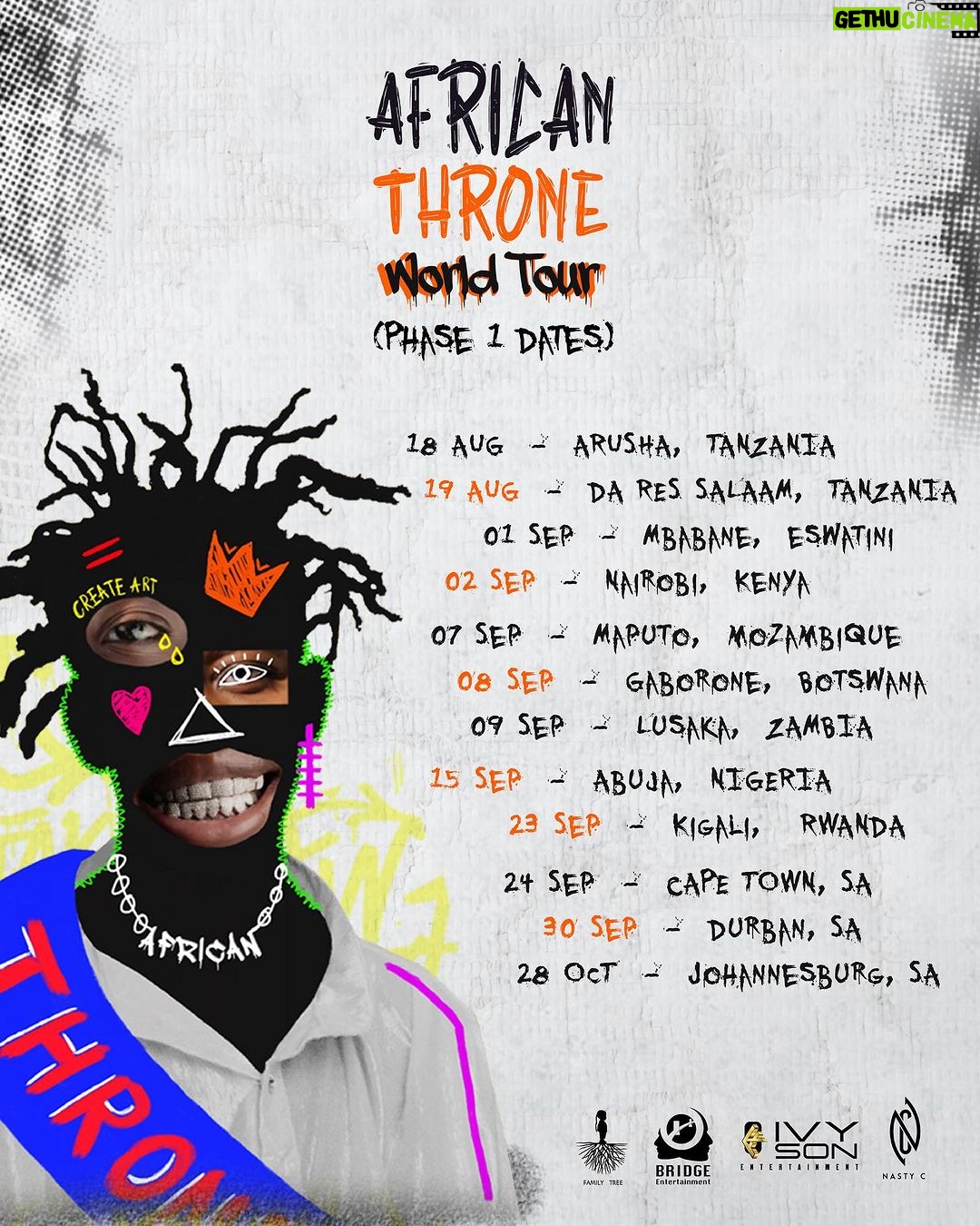 Nasty C Instagram - Me & Cass been working on this amazing show & we can’t wait to bring it to you!! Which country you think will be the littest?? 🤔🤔🤔 #AfricanThrone
