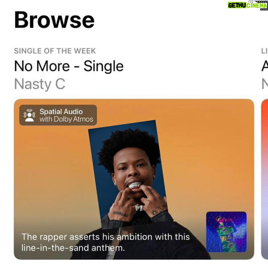 Nasty C Instagram - #NoMore is on the ‘BIG-5’ on Africa Now! + SINGLE OF THE WEEK!!!