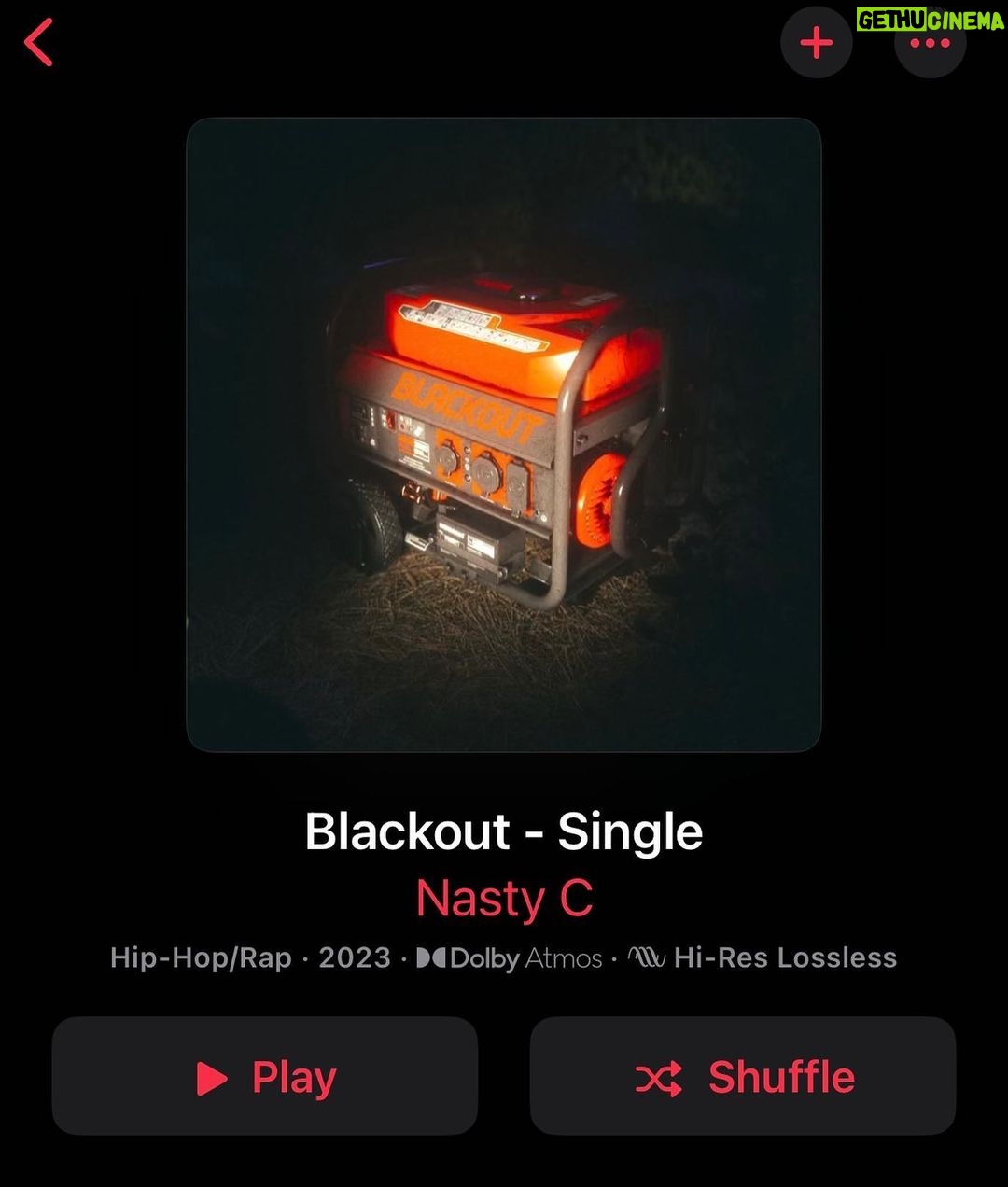 Nasty C Instagram - LOADSHEDDING BABY! #Blackout PROD. BY @ESKOM!! OUT RIGHT NOW!