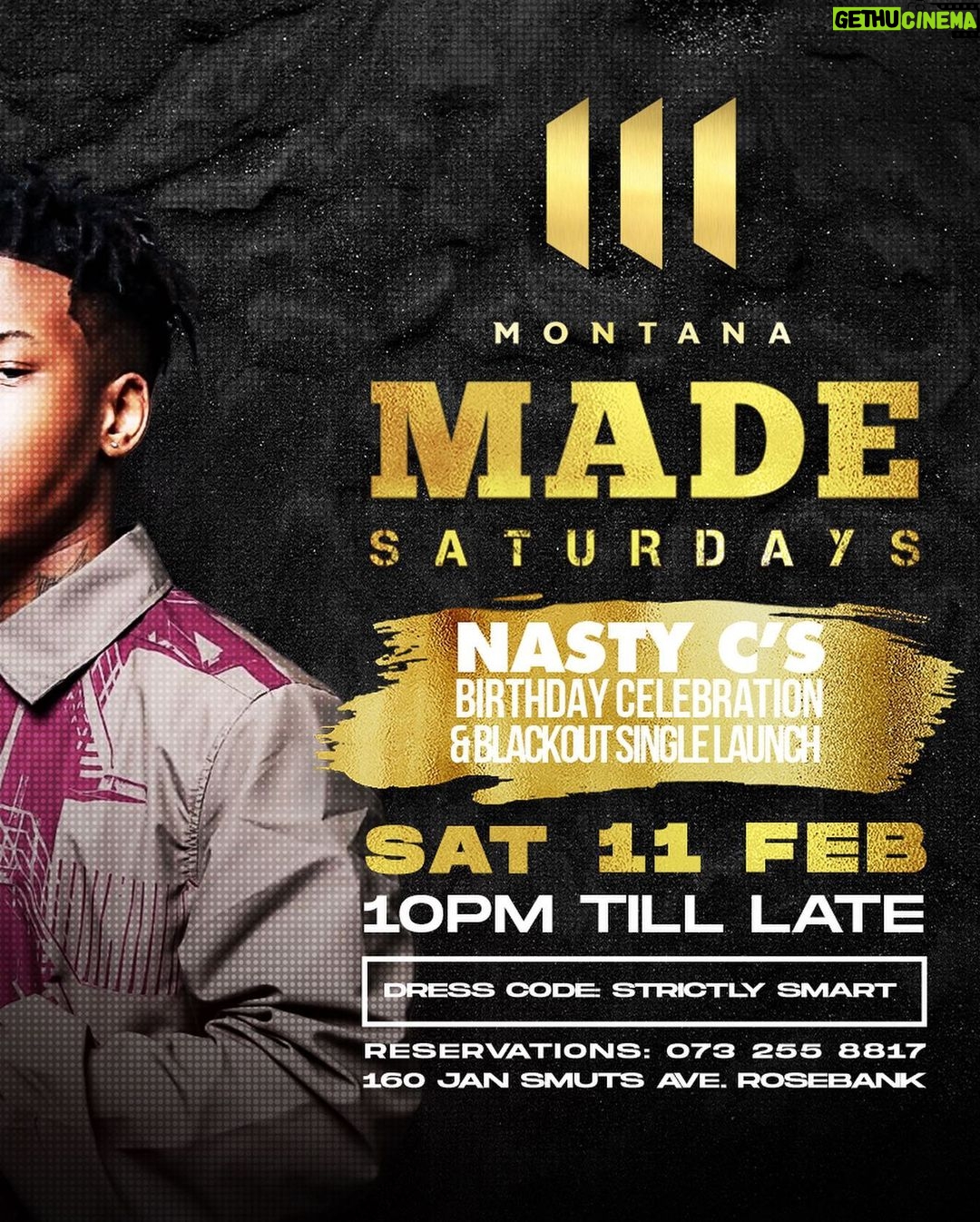 Nasty C Instagram - MONTANA TONIGTH! #Blackout OUT EVERYWHERE