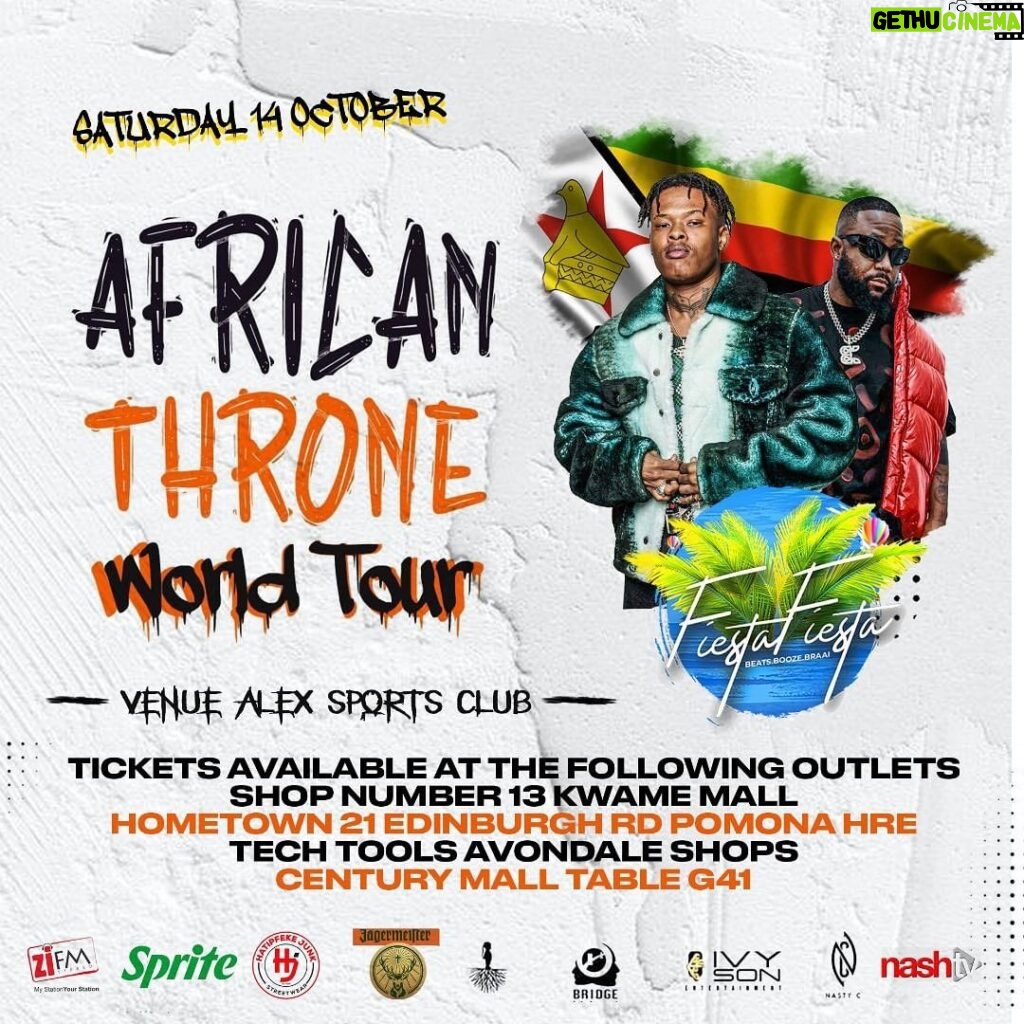 Nasty C Instagram - ITS GIVING….. ??? TICKETS AVAILABLE!! AFRICAN THRONE ZIM!!