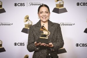Natalia Lafourcade Instagram - I am deeply grateful #GRAMMYs @recordingacademy to all the beautiful people who are part of this album and musical journey. The list is endless. Thank you to members of the academy for voting. This was a tie with @juanes this makes me so happy. I feel happy and excited to continue on this path and dedicate this recognition to my country and also las abuelas del mundo like María Sabina, mother earth and love.  Thanks to my coproducer Adan Jodorowsky @adanjodorowsky and all the ones giving so much love to this peace of music. ♥️ here’s some of the credits! 
ARRANGEMENTS: Emiliano Dorantes/Nando Hernández/Ljova and Natalia Lafourcade.
ARRANGEMENTS AND VOCAL DIRECTION: Emiliano Dorantes and Natalia Lafourcade.
RECORDED AT: Sonic Ranch, Tornillo, Texas, USA and Acuyo Estudio -La Grapa Creativa-, Veracruz, Mexico.
RECORDING ENGINEER: Gerardo “Jerry” Ordoñez.

ACUYO ESTUDIO RECORDING ASSISTANTS: Alan Ortiz Grande, Elier Contreras, and Daniel Bitrán.

MIXING: Gerardo “Jerry” Ordoñez, Motorbass Studio, Paris, France.
MIXING ASSISTANTS: Antoine Poyeton, Louis Bes, Louise Bouget, and Elier Contreras.
MASTERING: Bernie Grundman, Bernie Grundman Mastering, Los Angeles, California, USA.
Emiliano Dorantes - PIANO
Marc Ribot - ELECTRIC AND ACOUSTIC GUITAR.
Sebastian Steinberg - DOUBLE BASS AND ELECTRIC BASS.
Cyril Atef - RHYTHM SECTION.
Ekaterine Martínez - VIOLIN.
Érika Ramírez - VIOLIN.
Alma Deyci Osorio - VIOLA.
Mónica del Águila - CELLO.
Alfredo Pino - TRUMPET AND FLUGELHORN.
Alan Villanueva - ALTO SAXOPHONE.
Ramiro González - BARITONE AND TENOR SAXOPHONE.

CHOIR DIRECTION AND COORDINATION: Lucía Gutiérrez.
GENERAL CHOIR: Claudia Paola Aizcorbe, Galia Thalía Delgadillo, Silvana Gámez, Ingrid Yamilé Fernández, Ana Paulina Reyes, Stefany Elizabeth Ochoa, Valentina Marentes, Emma Coyo L. Hernández.
Gracias a mi equipo de trabajo que lo dan todo en cada ciclo. En este viaje tuve la compañía de @candanoclau @cancino @chanelofficial y @cartier gracias infinitas. 🫶🧡🙌🕊 #detodaslasfloresnl