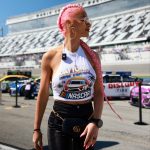 Natalie Eva Marie Instagram - Awesome getting to chat with @noahgragson and his team before his big race 🏎️💨🏁 @daytona #Daytona500 - 🏎️Fun fact Noah’s car number is #10 , Which also happens to be my favorite # because it was my jersey # all through out my soccer playing days through college🥳 Daytona International Speedway