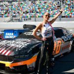 Natalie Eva Marie Instagram - Awesome getting to chat with @noahgragson and his team before his big race 🏎️💨🏁 @daytona #Daytona500 - 🏎️Fun fact Noah’s car number is #10 , Which also happens to be my favorite # because it was my jersey # all through out my soccer playing days through college🥳 Daytona International Speedway
