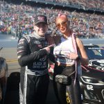 Natalie Eva Marie Instagram - Awesome getting to chat with @noahgragson and his team before his big race 🏎️💨🏁 @daytona #Daytona500 - 🏎️Fun fact Noah’s car number is #10 , Which also happens to be my favorite # because it was my jersey # all through out my soccer playing days through college🥳 Daytona International Speedway