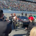 Natalie Eva Marie Instagram - Awesome getting to chat with @noahgragson and his team before his big race 🏎️💨🏁 @daytona #Daytona500 - 🏎️Fun fact Noah’s car number is #10 , Which also happens to be my favorite # because it was my jersey # all through out my soccer playing days through college🥳 Daytona International Speedway