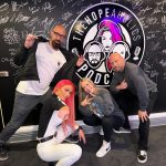 Natalie Eva Marie Instagram - Had the best time hanging with the Hopeaholic SQUAD today🫶🏼🙏🏼 thanks for having me! 🥹🫶🏼 STAY TUNED FOR THE PODCAST 🗣️ @thehopeaholics @natalieevamarie @chaddictttt @shaneearn #hopeaholicspodcast San Juan Capistrano, California