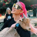 Natalie Eva Marie Instagram - We did a little goat yoga this morning 🐐🧘‍♀️with the amazing @courtneyfriel before having her on our podcast @thehopeaholics 🎙️ Can’t wait for you guys to hear her story! 🚨 Subscribe to @thehopeaholics podcast so you don’t miss it 💫 @chaddictttt @shaneearn - 🎥 @emilyannereinhart