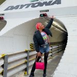 Natalie Eva Marie Instagram - Rain delayed day 2 of @daytona but we are locked in and ready for today 💨🏎️🏁 🎥 @itsjonly 🔥 LFG #SLAYTONA 💅🏽 #nascar #Daytona500 #TheHopeAholics