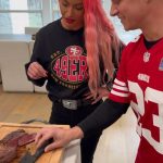 Natalie Eva Marie Instagram - Super Bowl Sunday 2024 with Natalie and Jonathan is everything. Bang Bang ‼️ . . #SuperBowl #NinerGang #49ers Dallas, Texas